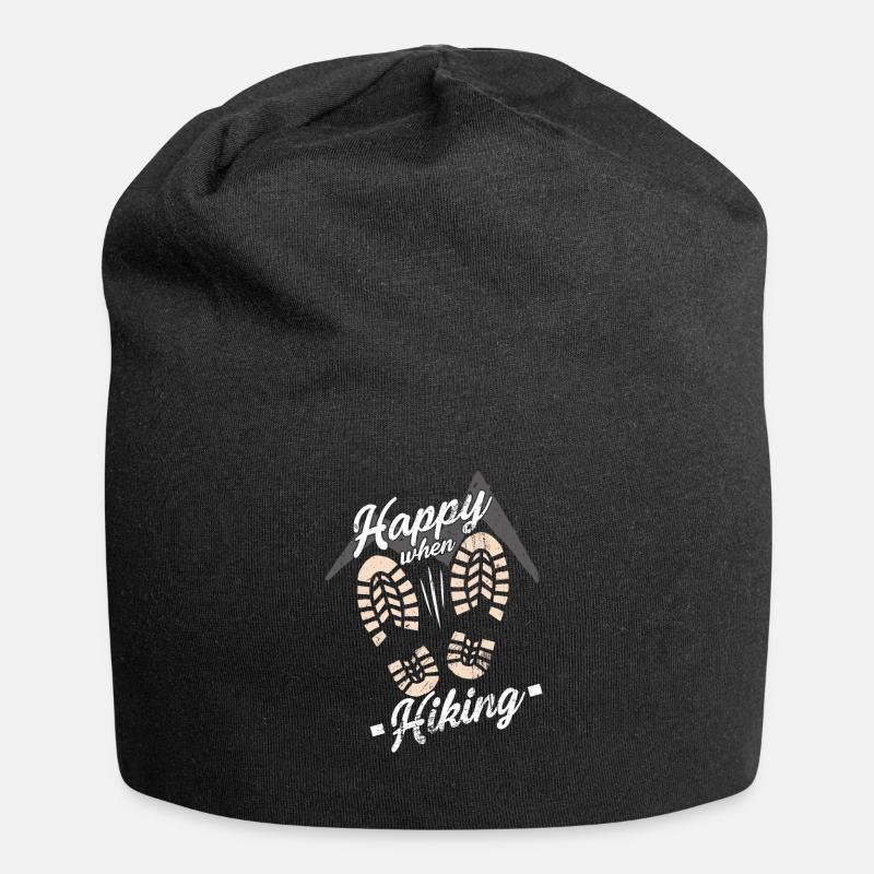 Wandern - Jersey-Beanie - Schwarz