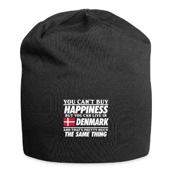 Heureux cadeau de fierté au Danemark - Bonnet en jersey - noir - Devant