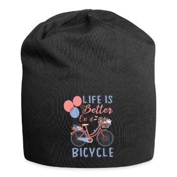 LIFE IS BETTER ON A BICYCLE - Jersey Beanie - black - Front