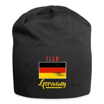Team Deutschland Geschenk Sport Heimat stolz - Jersey-Beanie - Schwarz - Vorne