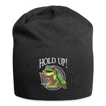 Frosch - Jersey-Beanie - Schwarz - Vorne