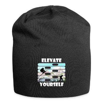 Elevate Wintersport Shirt & Geschenkidee - Jersey-Beanie - Schwarz - Vorne