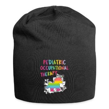Pädiatrische Ergotherapie OT - Jersey-Beanie - Schwarz - Vorne