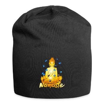 Namaste Yoga Buddha - Bonnet en jersey - noir - Devant