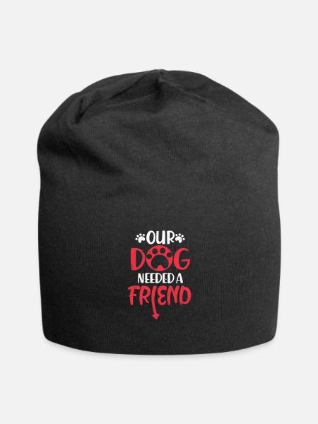 Schwangerschaft Hund - Jersey-Beanie - Schwarz