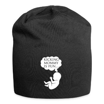 Lustiges Schwangerschaft T-Shirt & Geschenkidee - Jersey-Beanie - Schwarz - Vorne