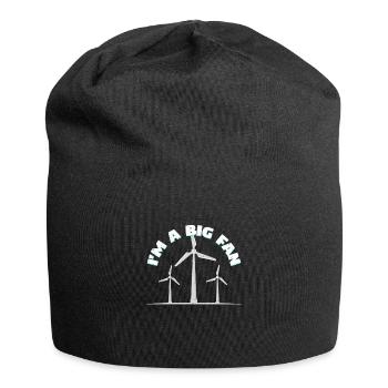I'm A Big Fan | Wind energy green electricity gift - Jersey Beanie - black - Front