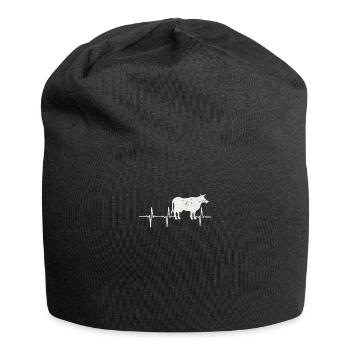 Meal Farmer Ko Herzstück Geschenk - Jersey-Beanie - Schwarz - Vorne