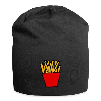 Pommes Frites - Jersey-Beanie - Schwarz - Vorne