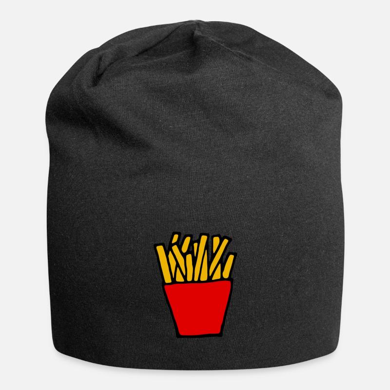 Pommes Frites - Jersey-Beanie - Schwarz