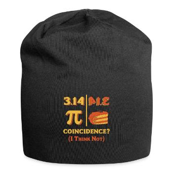 Pi Day Shirt Pi is Pie Backwards Coincidence Shirt - Jersey Beanie - black - Front