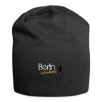 Berlin Lichtenberg Bear Souvenir Germany - Jersey Beanie - black - Front