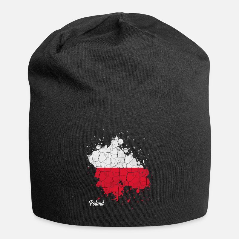 Pologne - Bonnet en jersey - noir