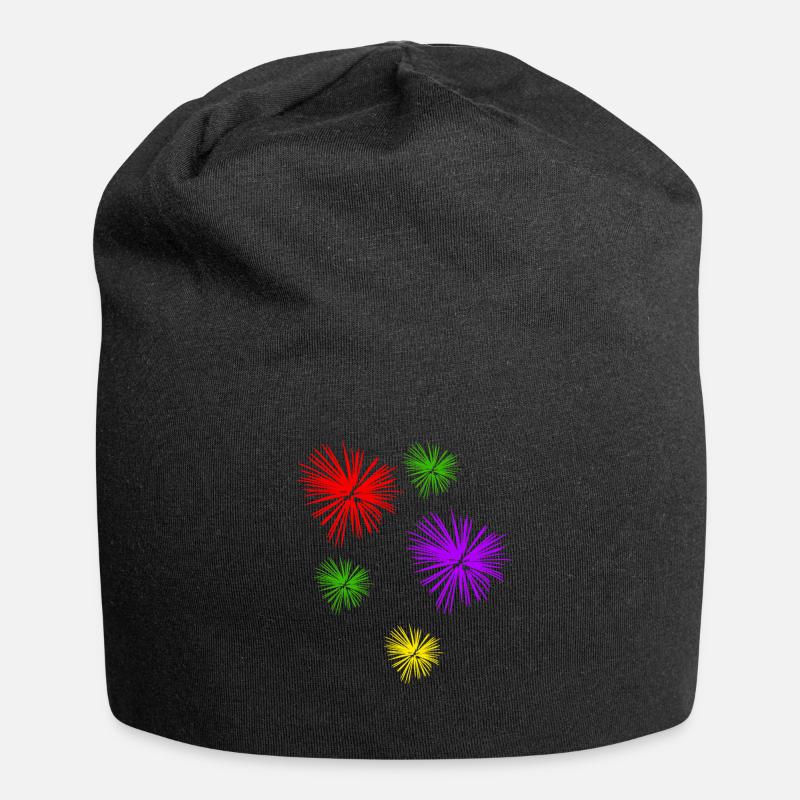 feu d'artifice - Bonnet en jersey - noir