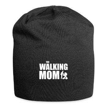 Mother pram baby | Walking Mom - Jersey Beanie - black - Front