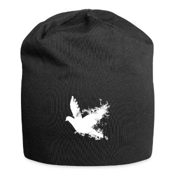 White dove wedding - Jersey Beanie - black - Front