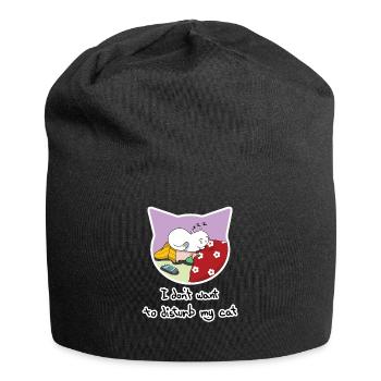 Don't Want To Disturb My Cat - Haustierbesitzer - Jersey-Beanie - Schwarz - Vorne