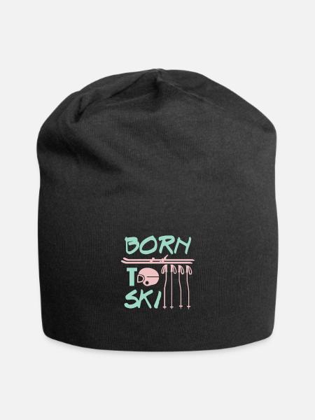 Ski Wintersport - Jersey-Beanie - Schwarz