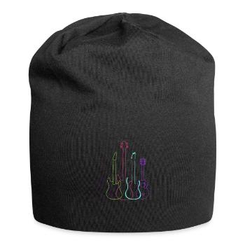 Gitarren - Jersey-Beanie - Schwarz - Vorne