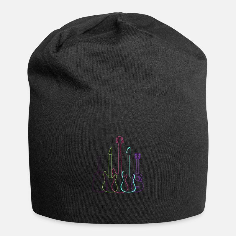 Guitares - Bonnet en jersey - noir