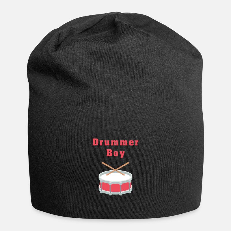 Drummer Boy Drum Shirt - Jersey Beanie - black