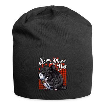 Modern Chinchilla | Forest animal Forest Dweller gift - Jersey Beanie - black - Front