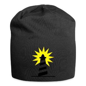 Lighthouse bright sunlight 2c - Jersey Beanie - black - Front
