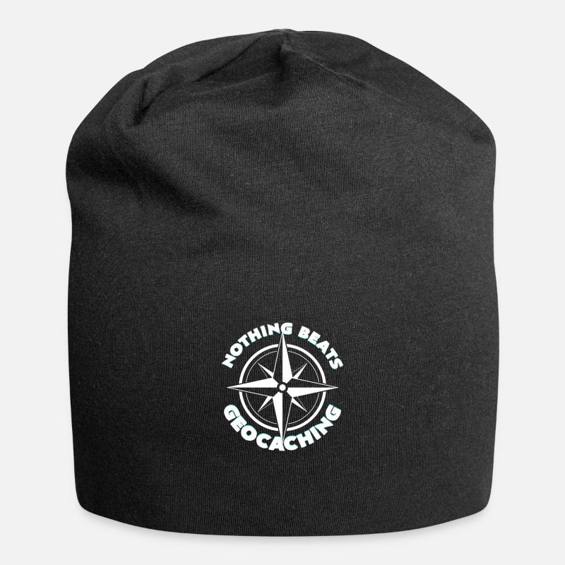 Geocaching - Bonnet en jersey - noir