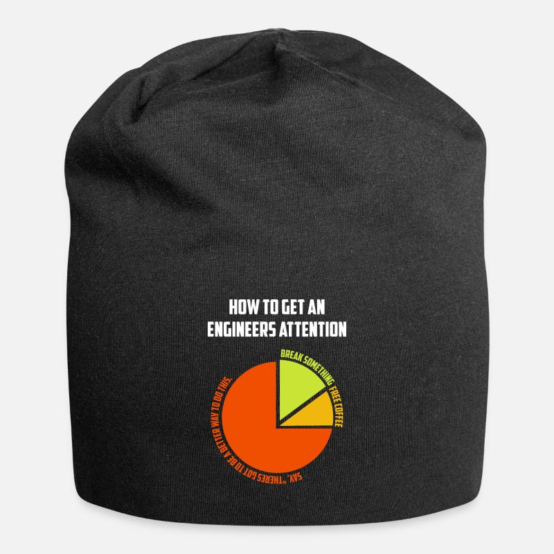 Idée cadeau ingénieur - Bonnet en jersey - noir