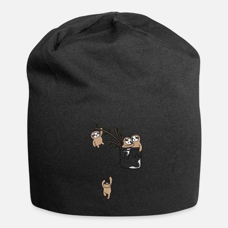 sloth - Jersey Beanie - black