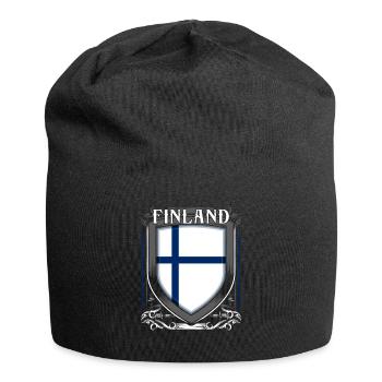 Finnland - Jersey-Beanie - Schwarz - Vorne