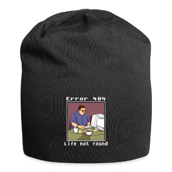 Lustiges Nerd Geek Computer Gamer Hacker Geschenk - Jersey-Beanie - Schwarz - Vorne