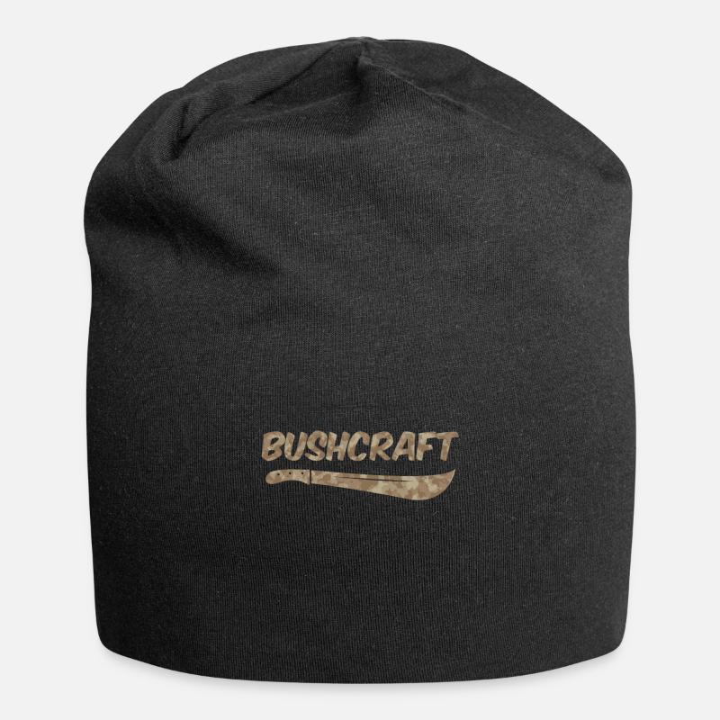 Bushcraft Machete Camouflage - Jersey-Beanie - Schwarz