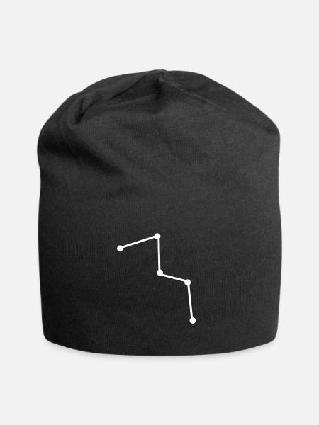 Kassiopeia Sternbild - Jersey-Beanie - Schwarz