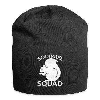 Squirrel Squad | Squirrel gift idea - Jersey Beanie - black - Front