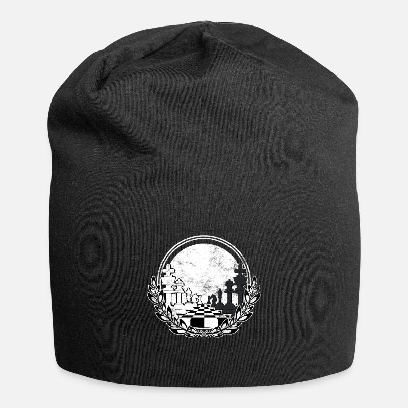 schach - Jersey-Beanie - Schwarz