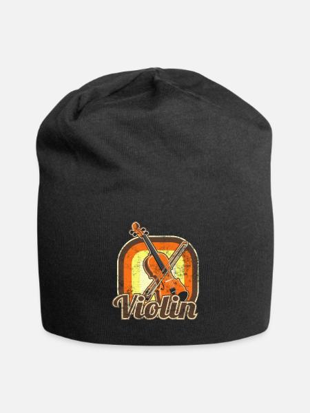 geige violine bratsche streichinstrument - Jersey-Beanie - Schwarz