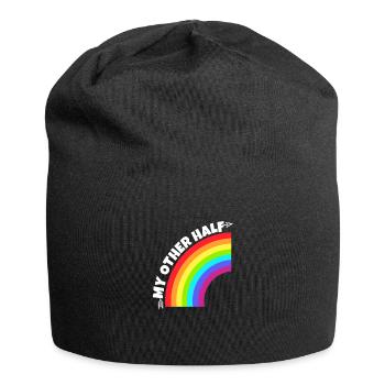 Homosexuelles Paar mein anderes halbes Geschenk - Jersey-Beanie - Schwarz - Vorne