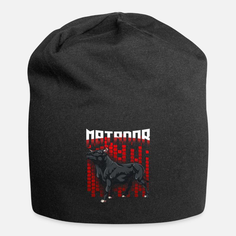 Stier - Jersey-Beanie - Schwarz