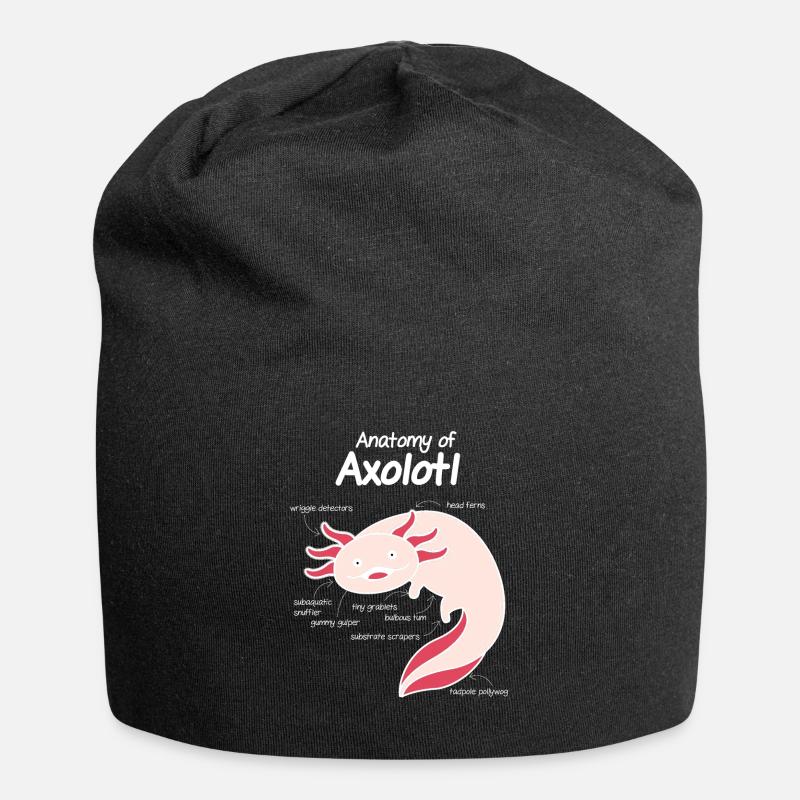 Axolotl - Jersey-Beanie - Schwarz
