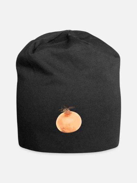 Zwiebel - Jersey-Beanie - Schwarz