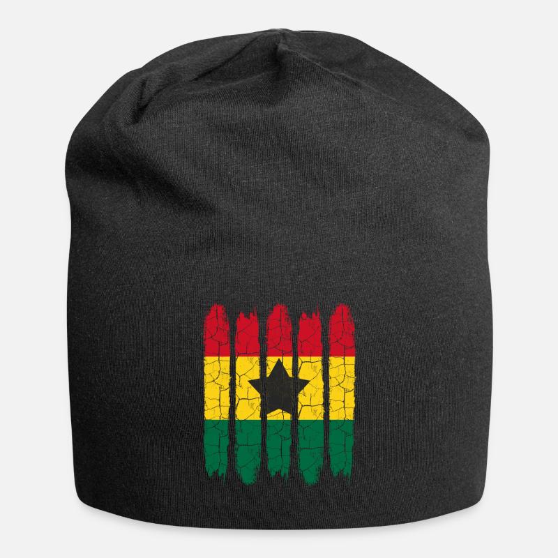 Ghana - Bonnet en jersey - noir