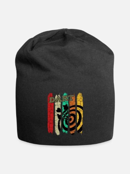 Retro Style Vintage Dartboard Dartpfeile Geschenk - Jersey-Beanie - Schwarz