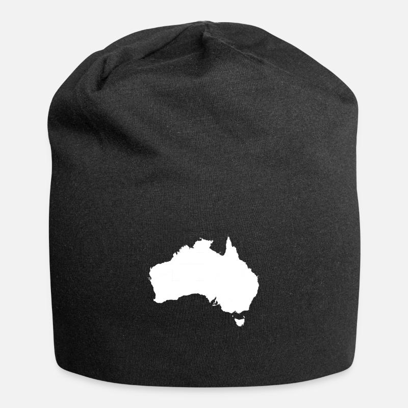 Australien - Jersey-Beanie - Schwarz