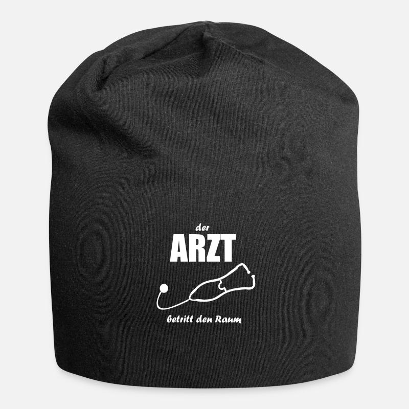 Geschenkidee Arzt Meidzinstudent Doktor - Jersey-Beanie - Schwarz