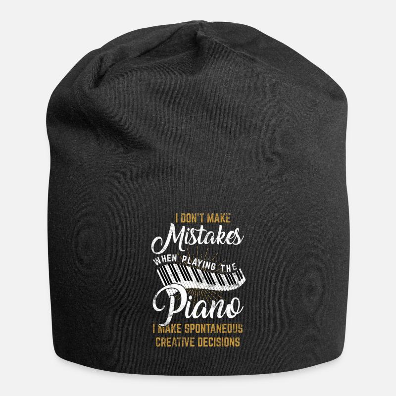 klavier - Jersey-Beanie - Schwarz