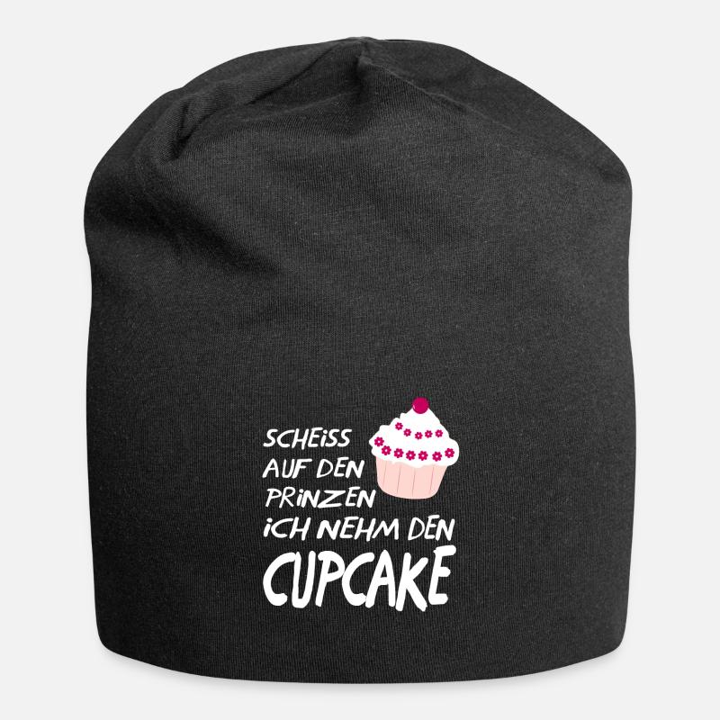 J’emmerde le prince Je prends le cupcake - Bonnet en jersey - noir