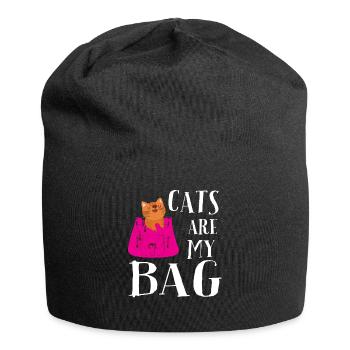 Cats are my bag - Jersey-Beanie - Schwarz - Vorne