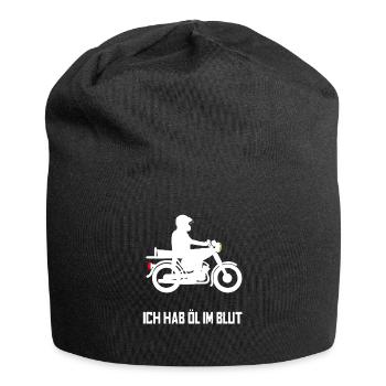 Ich hab öl im Blut - Jersey-Beanie - Schwarz - Vorne
