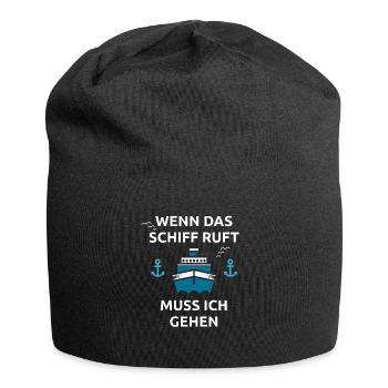 Wenn das Schiff ruft Kreuzfahrt Geschenk - Jersey-Beanie - Schwarz - Vorne